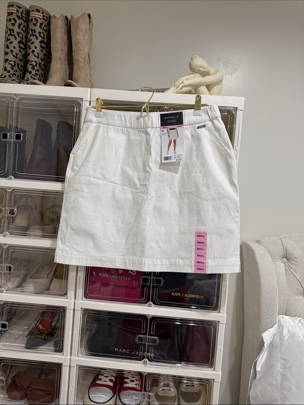 Bfaella White Cotton Skort - Clean White